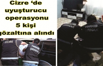 Uyuşturucu operasyonu 5 kişi gözaltına alındı