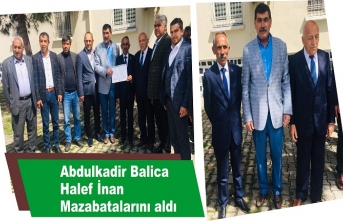 Abdulkadir Balica Halef İnan Mazbatasını aldı