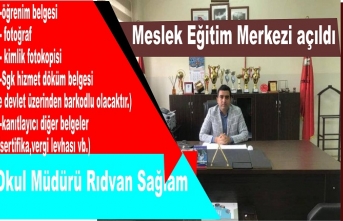 Mesleki Eğitim Merkezi açıldı