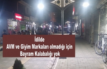 AVM,Giyim markaları yok Bayram kalabalığı yok