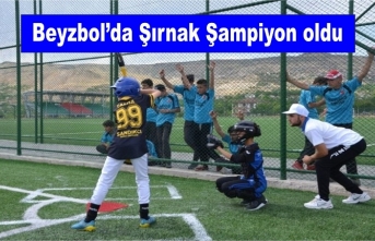 Beyzbol'da şampiyon Şırnak oldu