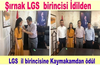 LGS İl birincisi İdil'den çıktı