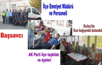 Başsavcı İlçe Emniyet Personeli kan bağışında bulundu