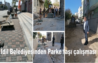 İdil Belediyesinden Parke taşı çalışması