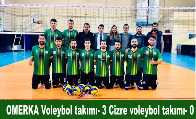 OMERKA Voleybol Takımı- 3  Cizre Voleybol Takımı – 0