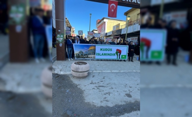 Filistine destek basın açıklaması