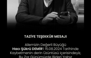 Taziye teşekkür mesajı